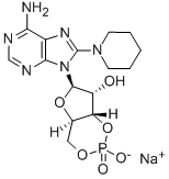 结构式 CAS# 31357-06-9, 鸟苷-3',5'-环单硫代磷酸酯 Rp-异构体钠盐