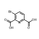 结构式 CAS# 316808-10-3, 3-溴-2,6-吡啶二甲酸