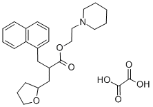 CAS#: 3209-95-8， alpha-(1-Naphthylmethyl)tetrahydro-2-furanpropionic acid 2-piperidinoethyl ester oxalate
