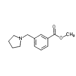结构式 CAS# 321198-22-5, 甲基3-(1-吡咯烷基甲基)苯甲酸酯