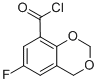 structure of CAS# 321309-29-9, 6-Fluoro-1,3-Benzodioxene-8-Carbonyl Chloride;6-FLUORO-4H-1,3-BENZODIOXINE-8-CARBONYL CHLORIDE;6-FLUORO-1,3-BENZODIOXENE-8-CARBONYL CHLORIDE