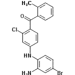 结构式 CAS# 321351-00-2, {4-[(2-氨基-4-溴苯基)氨基]-2-氯苯基}(2-甲基苯基)甲酮