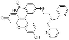 structure of CAS# 321859-11-4, 6-{2-[Bis(2-pyridylmethyl)amino]ethylamino}fluorescein;Znaf-2 6-Iso
