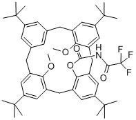 structure of CAS# 325776-12-3, 25,27-Dimethoxy-26-(N-Trifluoroacetyl)Carbamoyloxy-p-Tert-Butylcalix[4]Arene
