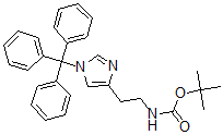 结构式 CAS# 327160-17-8, 2-[1-(三苯基甲基)-1H-咪唑-4-基]乙基]-氨基甲酸叔丁酯