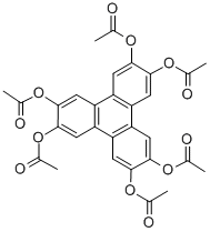 structure of CAS# 32829-08-6, 2,3,6,7,10,11-Hexaacetoxytriphenylene;2,3,6,7,10,11-HEXAACETOXYTRIPHENYLENE;Hexaacetoxytriphenylene