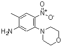 结构式 CAS# 329694-36-2, 2-甲基-5-(4-吗啉基)-4-硝基苯胺