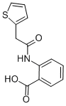 structure of CAS# 330635-60-4, 2-[(2-Thiophen-2-Ylacetyl)Amino]Benzoic acid;2-[[2-(2-Thienyl)Acetyl]Amino]Benzoate;2-[[1-Oxo-2-(2-Thienyl)Ethyl]Amino]Benzoate;2-(2-Thiophen-2-Ylethanoylamino)Benzoate