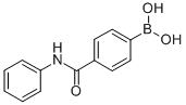 structure of CAS# 330793-45-8, (4-Phenylaminocarbonylphenyl)Boronic Acid;4-(Phenylaminocarbonyl)Benzeneboronic Acid 97%;4-(PHENYLAMINOCARBONYL)BENZENEBORONIC ACID;(4-PHENYLAMINOCARBONYLPHENYL)BORONIC ACID