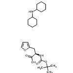 结构式 CAS# 331730-09-7, 3-(2-呋喃基)-N-{[(2-甲基-2-丙基)氧基]羰基}-D-丙氨酸-N-环己基环己胺(1:1)