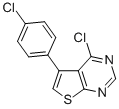 structure of CAS# 331761-46-7, 4-Chloro-5-(4-Chlorophenyl)Thieno[2,3-d]Pyrimidine;THIENO[2,3-D]PYRIMIDINE, 4-CHLORO-5-(4-CHLOROPHENYL)-;4-CHLORO-5-(4-CHLOROPHENYL)THIENO[2,3-D]PYRIMIDINE
