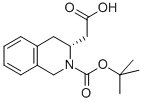 结构式 CAS# 332064-64-9, 叔丁氧羰基-(R)-2-四氢异喹啉乙酸
