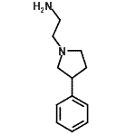 结构式 CAS# 33304-29-9, 2-(3-苯基-1-吡咯烷基)乙胺