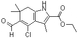 structure of CAS# 333780-20-4, Ethyl 4-Chloro-5-Formyl-3,6,6-Trimethyl-1,7-Dihydroindole-2-Carboxylate;4-Chloro-5-Formyl-3,6,6-Trimethyl-1,7-Dihydroindole-2-Carboxylic Acid Ethyl Ester;Ethyl 4-Chloro-5-Methanoyl-3,6,6-Trimethyl-1,7-Dihydroindole-2-Carboxylate;St5244581