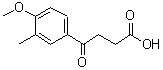 structure of CAS# 33446-14-9, 4-(4-Methoxy-3-Methylphenyl)-4-Oxobutanoic Acid;4-(4-methoxy-3-methylphenyl)-4-oxobutanoic acid;4-(4-Methoxy-3-methylphenyl)-4-oxobutyric acid;4-(4-Methoxy-3-methyl-phenyl)-4-oxo-butyric acid