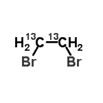structure of CAS# 33458-49-0, 1,2-Dibromo(<Sup>13</Sup>C<Sub>2</Sub>)Ethane;1,2-dibromo<1,2-13C2>ethane;1,2-Dibromoethane;1,2-Dibromoethane-13C2