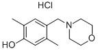 structure of CAS# 33625-43-3, 2,5-Dimethyl-4-(Morpholinomethyl)Phenol Hydrochloride;2,5-Dimethyl-4-(Morpholinomethyl)Phenol Hydrochloride;4-(Morpholinomethyl)-2,5-Xylenol Hydrochloride
