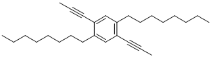structure of CAS# 336625-80-0, 2,5-Dioctyl-1,4-Di-1-Propynylbenzene