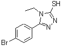 结构式 CAS# 337487-15-7, 5-(4-溴苯基)-4-乙基-4H-1,2,4-三唑-3-硫醇