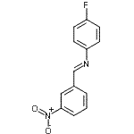 结构式 CAS# 3382-80-7, (E)-N-(4-氟苯基)-1-(3-硝基苯基)甲亚胺