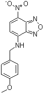 结构式 CAS# 33984-50-8, 4-(4-甲氧基苄基氨基)-7-硝基苯并呋咱