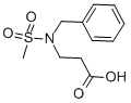 结构式 CAS# 340025-20-9, 3-(甲基磺酰基-(苯基甲基)氨基)丙酸