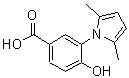 结构式 CAS# 340315-24-4, 3-(2,5-二甲基-1H-吡咯-1-基)-4-羟基苯甲酸