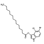 structure of CAS# 341972-95-0, 5-Bromo-4-Chloro-1H-Indol-3-Yl Myristate;5-Bromo-4-chloro-3-indoxyl myristate;B-7408