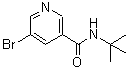 结构式 CAS# 342013-78-9, 5-溴-N-叔丁基烟酰胺