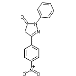 structure of CAS# 34320-83-7, 5-(4-Nitrophenyl)-2-Phenyl-2,4-Dihydro-3H-Pyrazol-3-One;