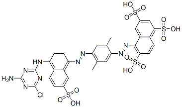 CAS#: 3445-91-8， 5-[4-[4-[(4-Amino-6-Chloro-1,3,5-Triazin-2-Yl)Amino]-7-Sulfonaphthalen-1-Yl]Diazenyl-2,5-Dimethylphenyl]Diazenylnaphthalene-1,3,6-Trisulfonic Acid