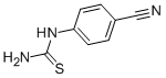 structure of CAS# 3460-55-7, 4-Cyanophenylthiourea;N-(4-Cyanophenyl)Thiourea, 98%;1-(4-CYANOPHENYL)-2-THIOUREA;1-(4-CYANOPHENYL)THIOUREA