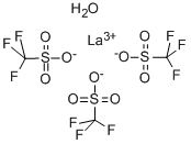 structure of CAS# 34629-21-5, Lanthanum (III) Trifluoromethanesulfonate Hydrate;Lanthanum (III) Trifluoromethanesulfonate Hydrate, (99.9%-La) (REO) (Lanthanum Triflate Hydrate);LANTHANUM (III) TRIFLUOROMETHANESULFONATE HYDRATE;Lanthanum(Ⅲ)Trifluoromethnesulfonate  N-Hydrate