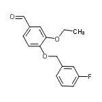 结构式 CAS# 346459-54-9, 3-乙氧基-4-[(3-氟苄基)氧基]苯甲醛