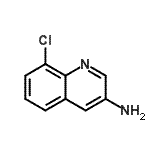 structure of CAS# 347146-21-8, 8-Chloro-3-Quinolinamine;3-Quinolinamine,8-chloro-;8-chloroquinolin-3-amine