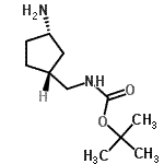 structure of CAS# 347184-43-4, Tert-Butyl N-[[(1R,3S)-3-Aminocyclopentyl]Methyl]Carbamate;tert-butyl (((1R,3S)-3-aminocyclopentyl)methyl)carbamate