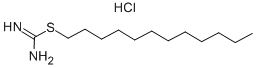 structure of CAS# 3482-54-0, Carbamimidothioic acid dodecyl ester monohydrochloride;Dodecylsulfanylformamidine Hydrochloride;(Dodecylthio)Formamidine Hydrochloride;(Laurylthio)Formamidine Hydrochloride