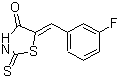 structure of CAS# 349-33-7, (5Z)-5-(3-Fluorobenzylidene)-2-Thioxo-1,3-Thiazolidin-4-One;(5E)-5-(3<wbr>-Fluorobe<wbr>nzylidene<wbr>)-2-merca<wbr>pto-1,3-t<wbr>hiazol-4(<wbr>5H)-one;(5Z)-5-(3<wbr>-fluorobe<wbr>nzylidene<wbr>)-2-sulfa<wbr>nyl-1,3-t<wbr>hiazol-4(<wbr>5H)-one;5-(3-Fluoro-benzylidene)-2-thioxo-thiazolidin-4-one