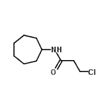 structure of CAS# 349098-09-5, 3-Chloro-N-Cycloheptylpropanamide;3-chloro-N-cycloheptylpropanamide;MFCD02973830;propanamide, 3-chloro-N-cycloheptyl-