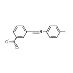 结构式 CAS# 3495-26-9, N-(4-碘苯基)-1-(3-硝基苯基)甲亚胺
