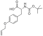 结构式 CAS# 350820-56-3, 叔丁氧羰基-O-烯丙基-L-酪氨酸