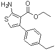 结构式 CAS# 350989-99-0, 2-氨基-4-(4-乙基苯基)-3-噻吩羧酸乙酯