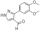 结构式 CAS# 350997-69-2, 3-(3,4-二甲氧基-苯基)-1H-吡唑-4-甲醛