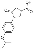 结构式 CAS# 351066-81-4, (3S)-5-氧代-1-(4-丙-2-基氧基苯基)吡咯烷-3-羧酸