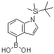 structure of CAS# 351457-64-2, 1-(Tert-Butyldimethylsilyl)-1H-Indole-4-Boronic Acid;1-(Tert-Butyldimethylsilyl)-1H-Indole-4-Boronic Acid 98%;1-(Tert-Butyldimethylsilyl)-1H-Indol-4-Yl-4-Boronic Acid;1-(TERT-BUTYLDIMETHYLSILYL)-1H-INDOLE-4-BORONIC ACID 98