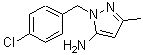 structure of CAS# 3524-41-2, 1-(4-Chlorobenzyl)-3-Methyl-1H-Pyrazol-5-Amine;1-(4-chlorobenzyl)-3-methyl-1H-pyrazol-5-amine;1-[(4-chlorophenyl)methyl]-3-methylpyrazole-5-ylamine;2-(4-Chloro-benzyl)-5-methyl-2H-pyrazol-3-ylamine