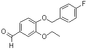structure of CAS# 352455-50-6, 3-Ethoxy-4-[(4-Fluorobenzyl)Oxy]Benzaldehyde;3-ethoxy-4-[(4-fluorophenyl)methoxy]benzaldehyde;BAS 01226978;MFCD01590573