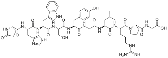 结构式 CAS# 35263-73-1, 10-甘氨酸-促黄体激素-释放因子(猪)