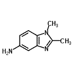结构式 CAS# 3527-19-3, 1,2-二甲基-1H-苯并咪唑-5-胺