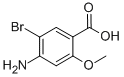 结构式 CAS# 35290-97-2, 4-氨基-5-溴-2-甲氧基苯甲酸